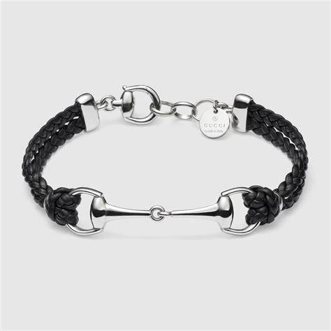 gucci leather bracelet mens|men's gucci bracelet sale.